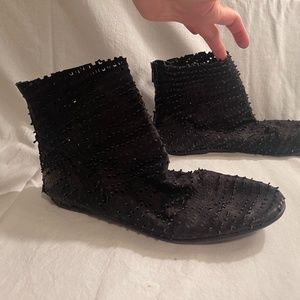 Last Conspiracy Black Leather Slide Boot Women's US Size 9/EU39